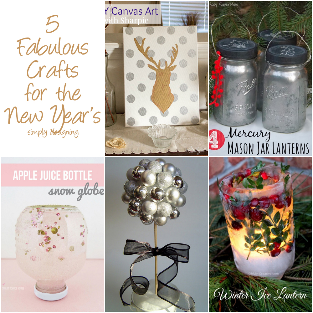5 Fabulous Crafts for the New Year's | #crafts #diy #whimsywednesdays