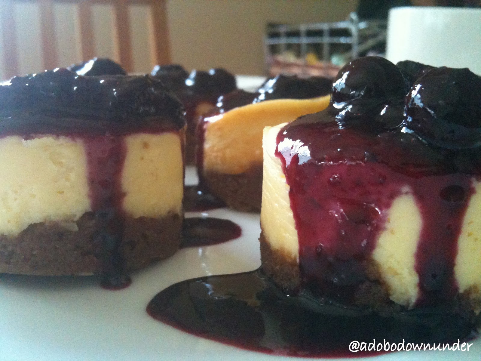 adobo down under Mini cheesecakes galore