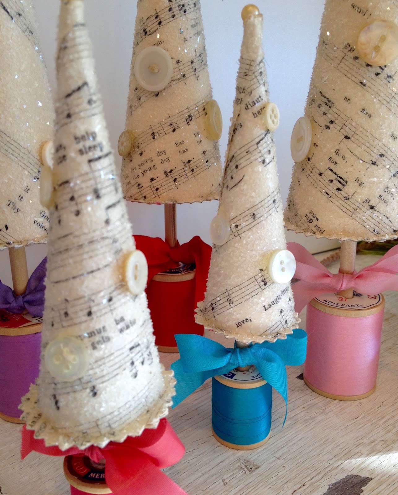 Just A Darling Life Product Profile Vintage Music Paper Christmas Trees