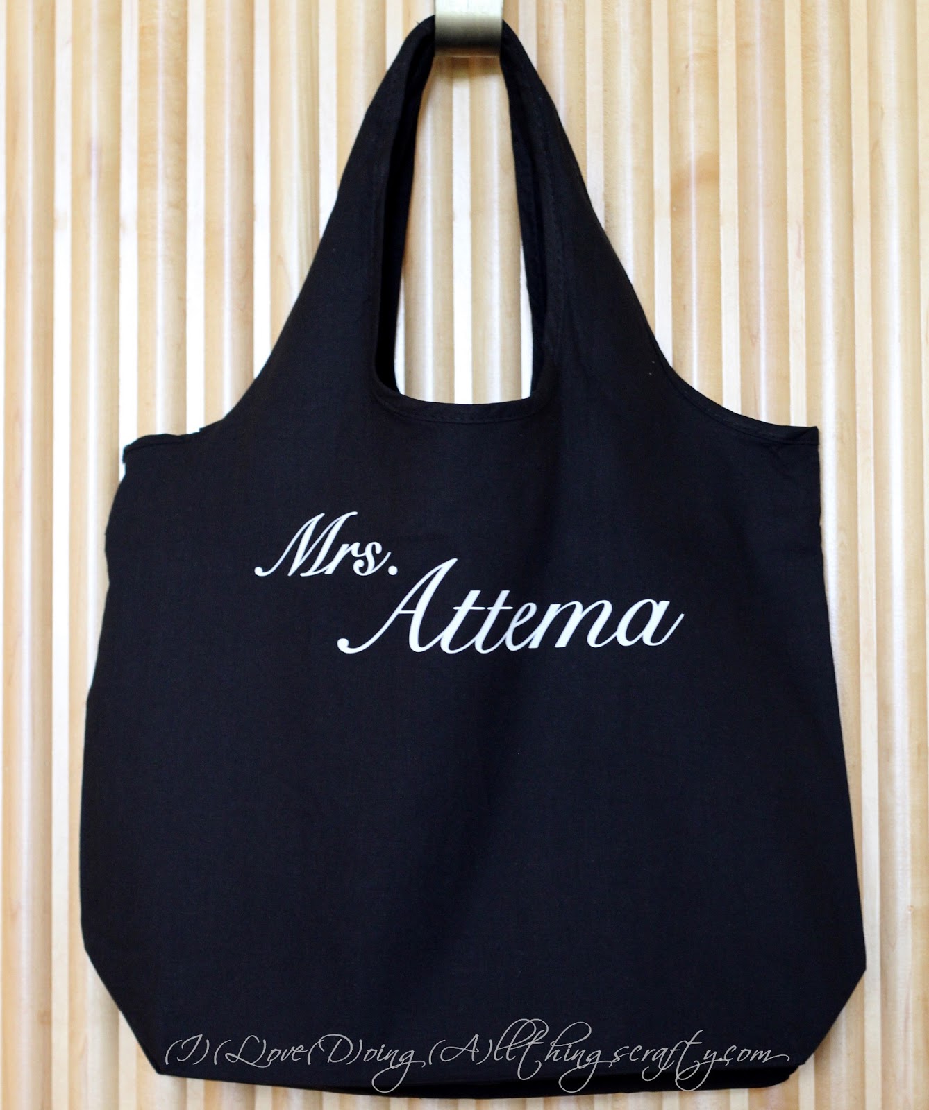 I Love Doing All Things Crafty DIY Custom Canvas Bag