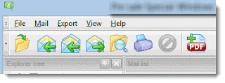 Menu items. Eml Viewer Lite menu items.