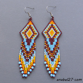 seed bead earrings - beaded jewelry
