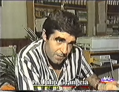 Reportagem sobre o site do Padre Júlio Grangeia Pinto no 'Primeiro Jornal'