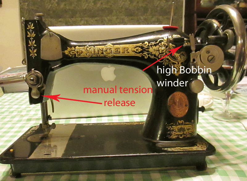 The Singer “Vibrating Shuttle” sewing machine