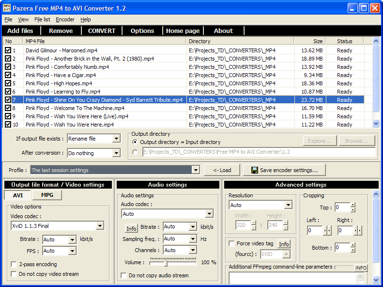 Free Pazera Mp4 To Avi Converter