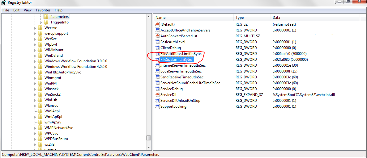 Konged Again Client Service File Size and File Attribute limits