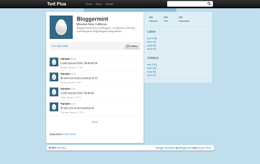 Twit Plus Blogger Template