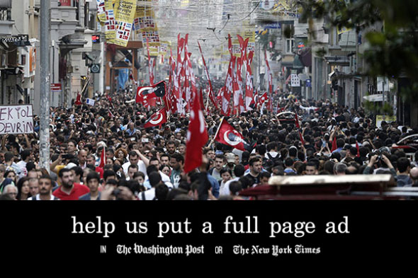 Occupy gezi full page ad