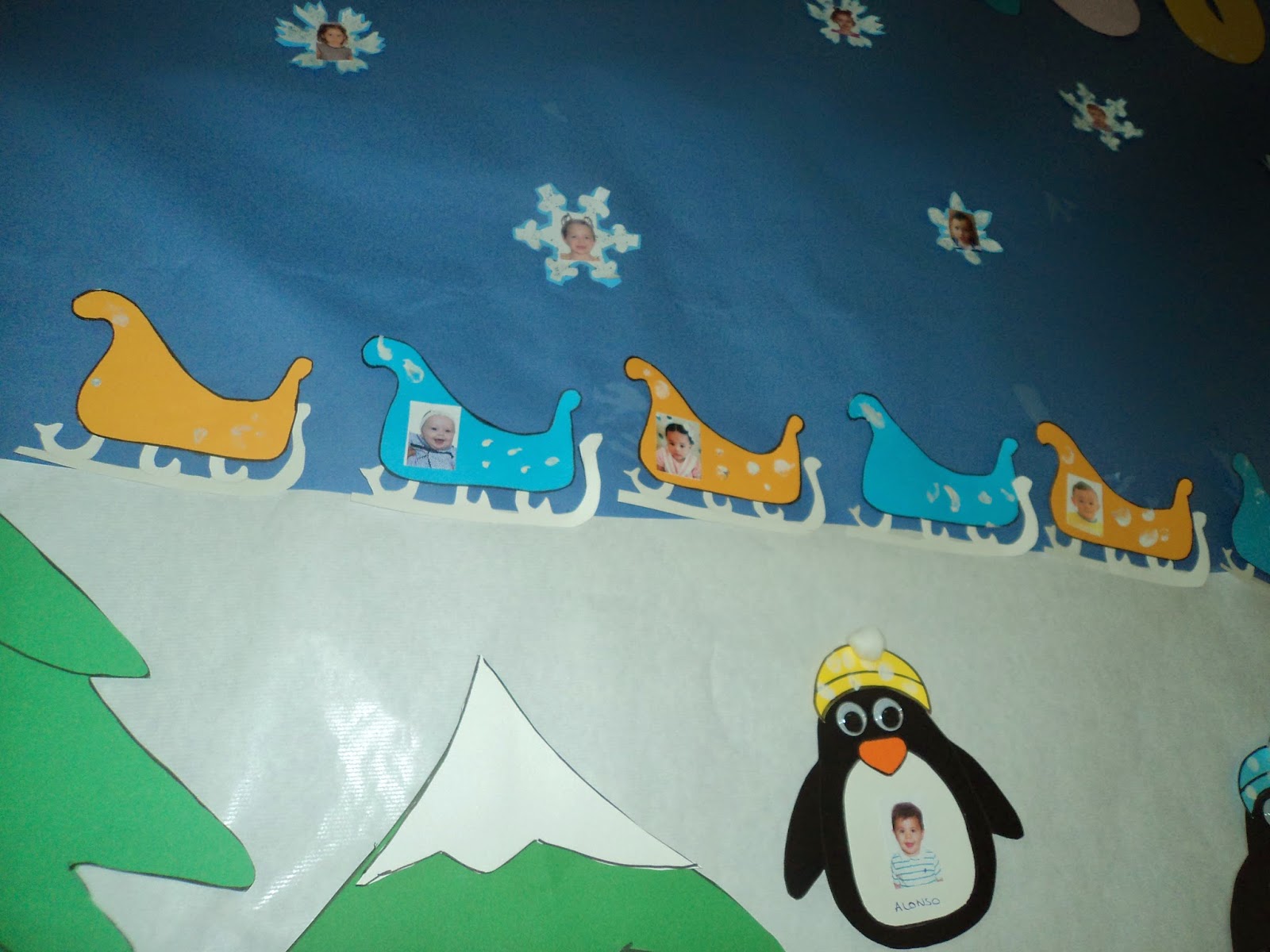 Centro de Educación Infantil Almeragua Mural de invierno