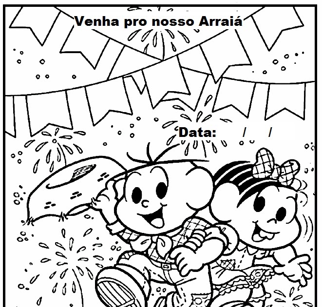 educação na net festa junina arraiá turma da monica