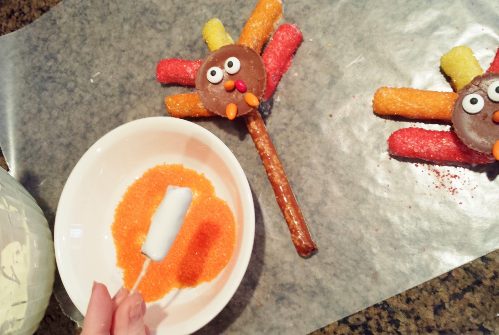 Thanksgiving Turkey Pretzel Rod Treats Kitchen Fun With My 3 Sons