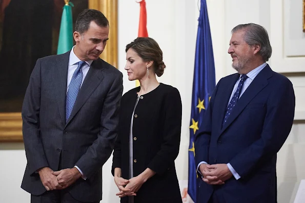 King Felipe VI of Spain and Queen Letizia of Spain attended the Delivery Gold Medals of Merit in Fine Arts 2014 at Museum of Fine Arts of Sevilla