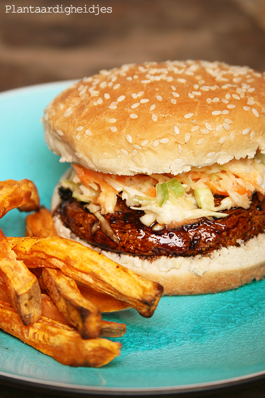 Portobello Teriyaki Burgers met koolsalade Plantaardigheidjes