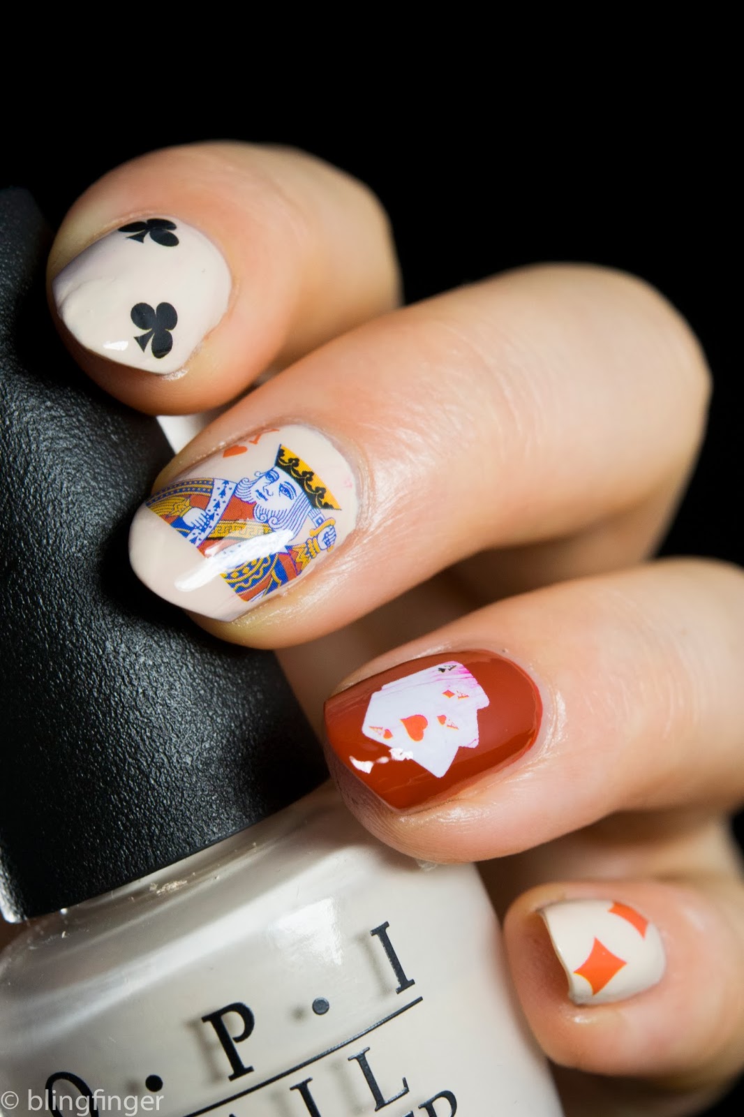 Poker nail decals