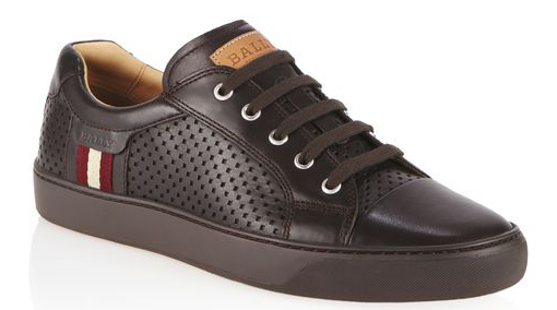 bally perforated sneakers