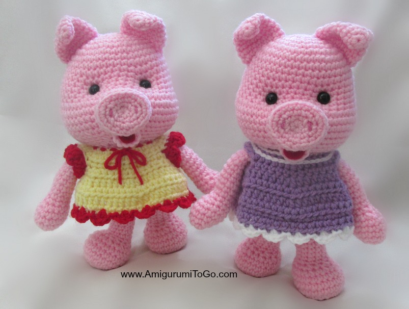 Dress Up Pigs Free Pattern ~ Amigurumi To Go