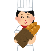 パン屋さんのイラスト(女性)