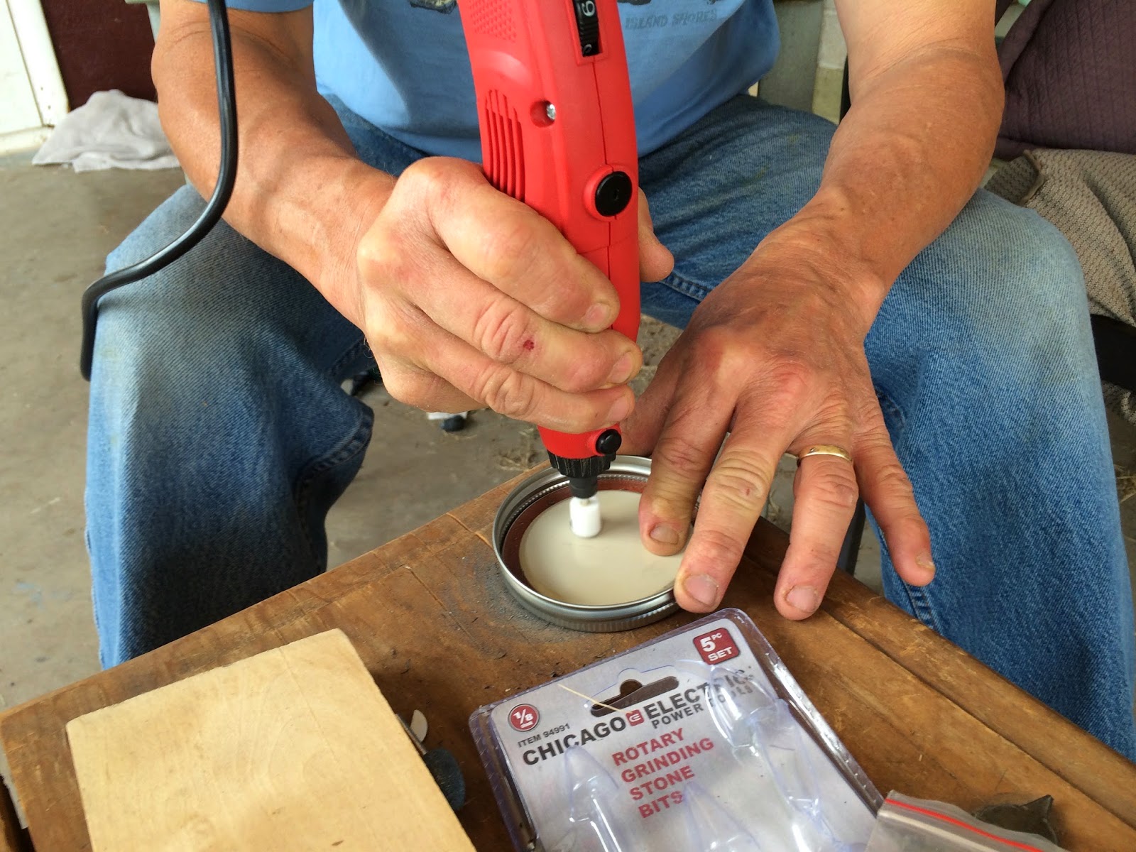 Hawks and honey D.I.Y. Ball Jar Lids holes for straws {how to drill