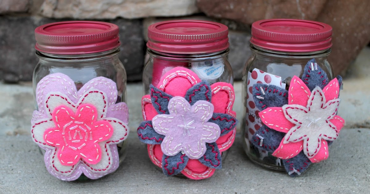 Destination Craft Beaded & Embroidered Mason Jars