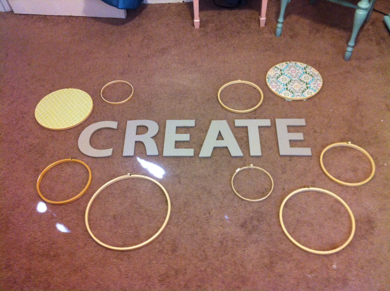 Embroidery Hoops Wall Art for the Craft Room Classy Clutter