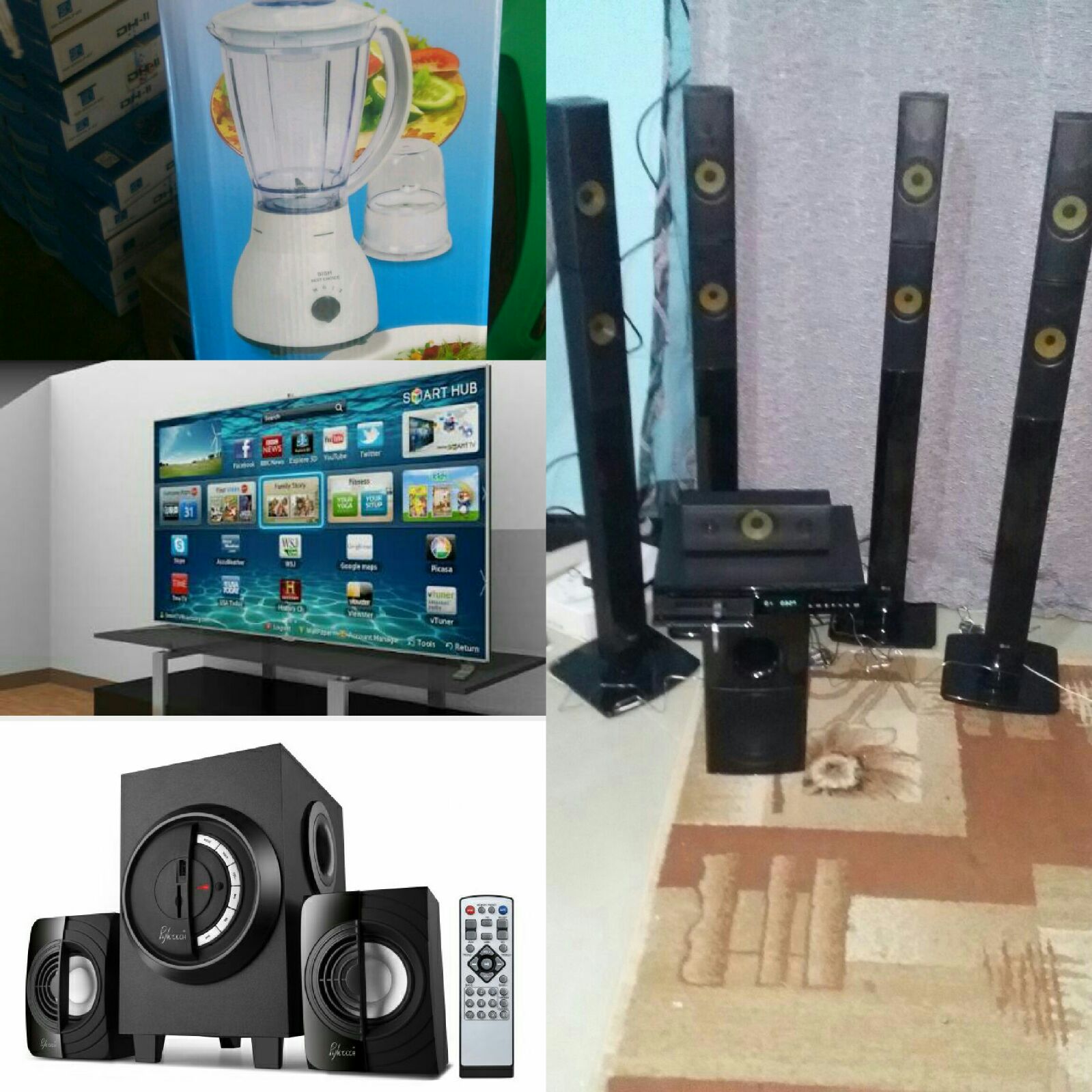 Wauzaji wa Tv, Home Theatres, Sabufa, Pasi, friji,Blender, Electronic