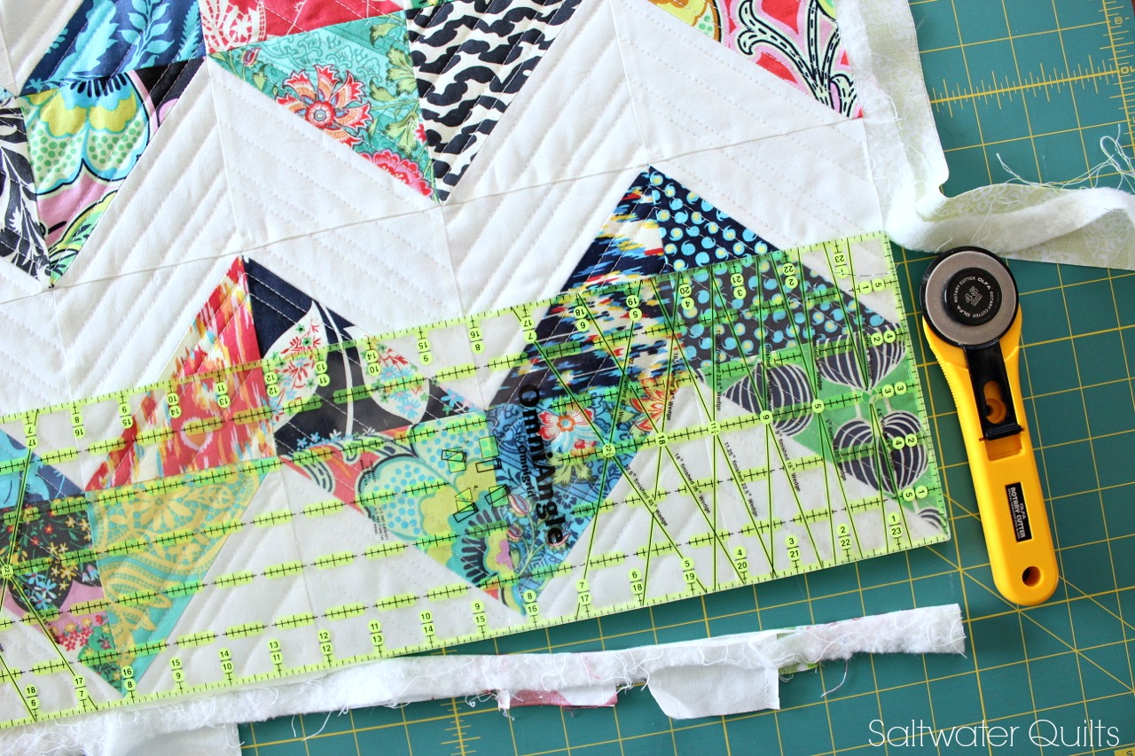 Saltwater Quilts Binding Corners Tutorial Square and Pretty