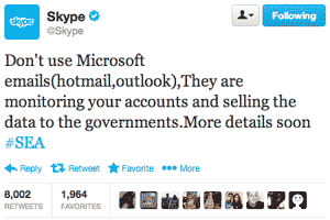Akun Twitter Skype Dibobol, Rilis Twit Anti-Microsoft