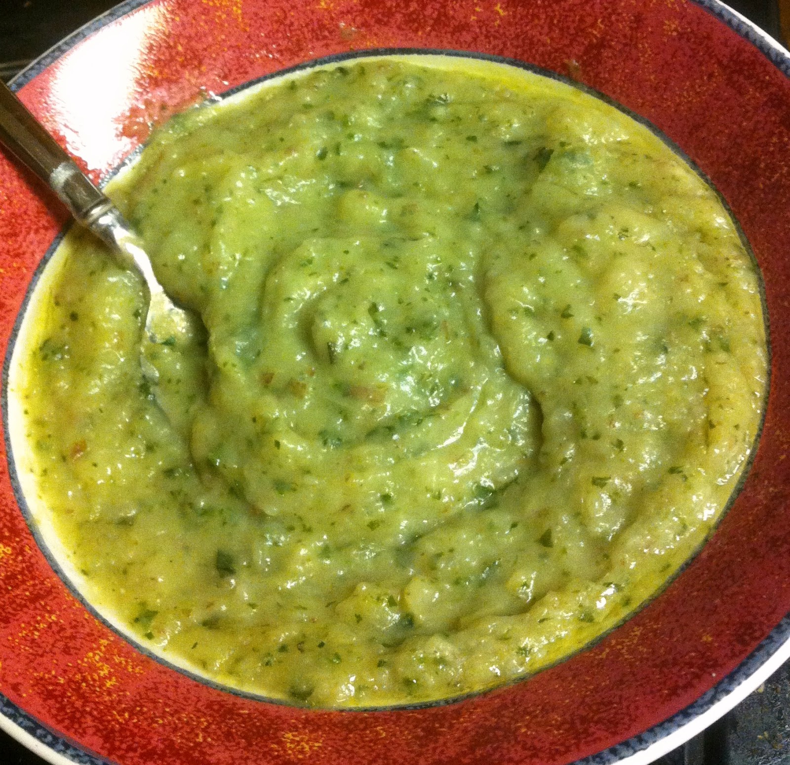 Biting The Hand That Feeds You Green Mashed Potatoes For Mama and Baby