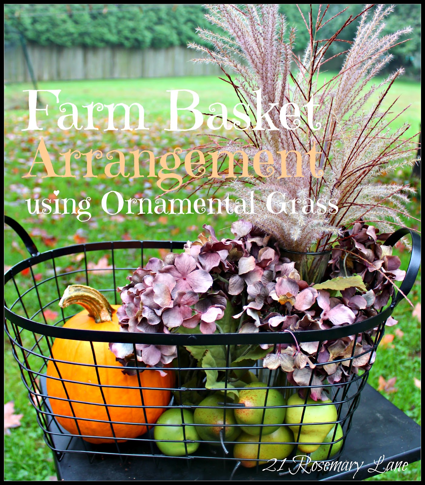 21 Rosemary Lane Fall Filled Farm Basket