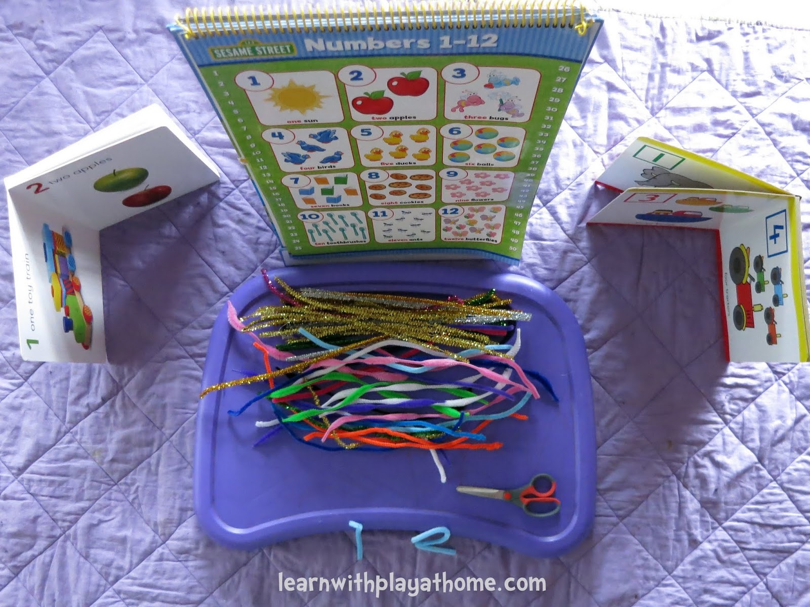 Learn with Play at Home Pipe Cleaner Numbers. Playful Maths