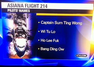 captain sum ting wong, wi tu lo, ho lee fuk bang ding ow asiana flight crew names funny
