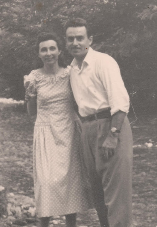 Carlo Narratone con la moglie Maria negli anni '50 dalle parti di Bergamo