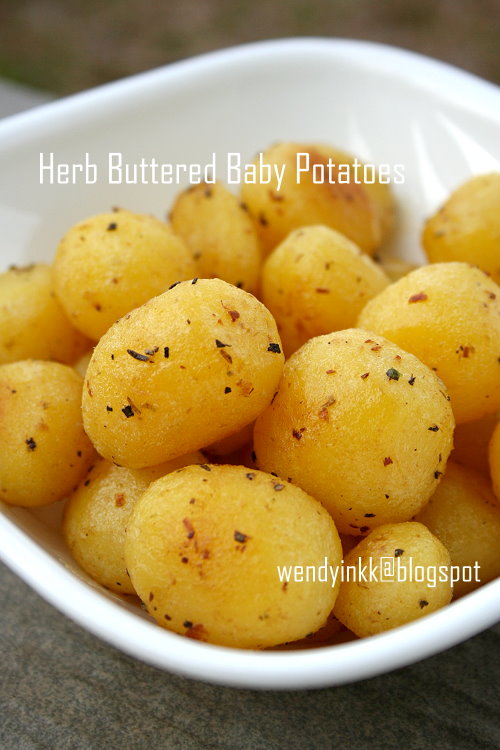 Table for 2.... or more Herb Buttered Baby Potatoes