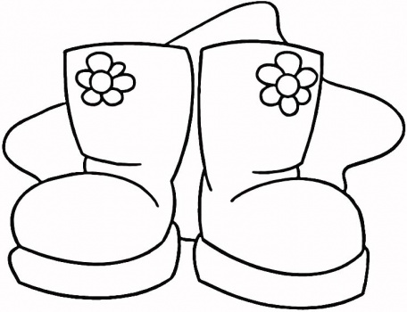 Boot Coloring Page Boot Coloring Page