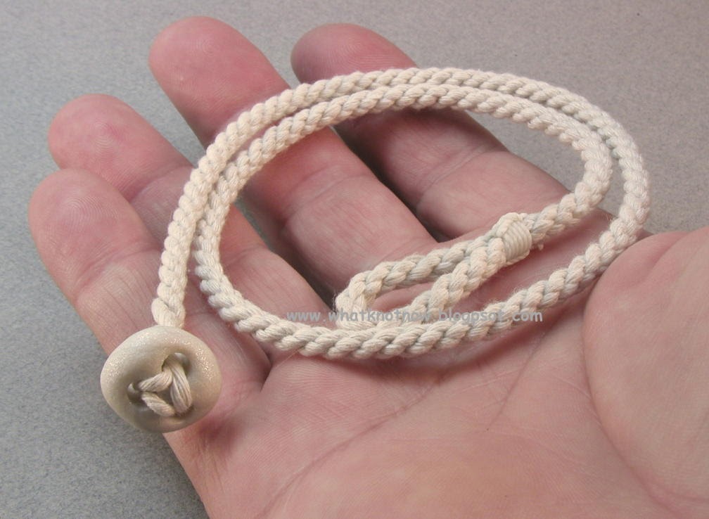 Knots and fiber bracelets simple handmade rope choker necklace with