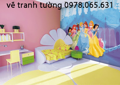 vẽ tranh tường phòng bé vẽ tranh tường mầm non
