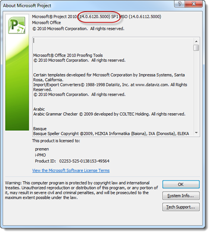 microsoft project server and microsoft project professional project 2010 templates
