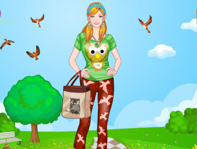 Juego de vestir a la chica de los pájaros