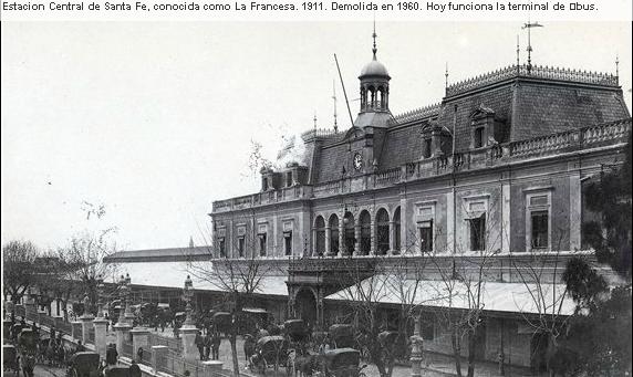 1911 - ESTACIÓN CENTRAL DE SANTA FE, del Ferrocarril homónimo, de trocha métrica.