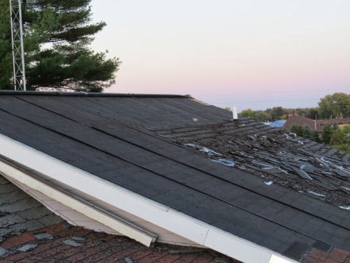 working on roof