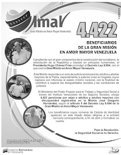 ultimo listado de amor mayor febrero