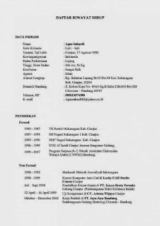 Contoh Membuat Daftar Riwayat Hidup Untuk Melamar Kerja Sebilas Inpo