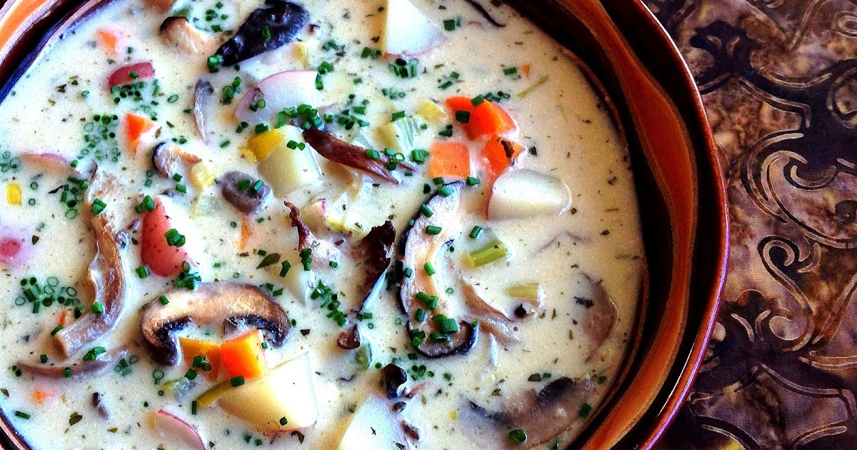 Roasted Wild Mushroom Chowder Leafy Greens and Me