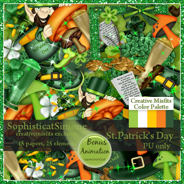 st patricks day scrap kits