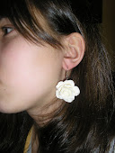 pendientes flor de resina