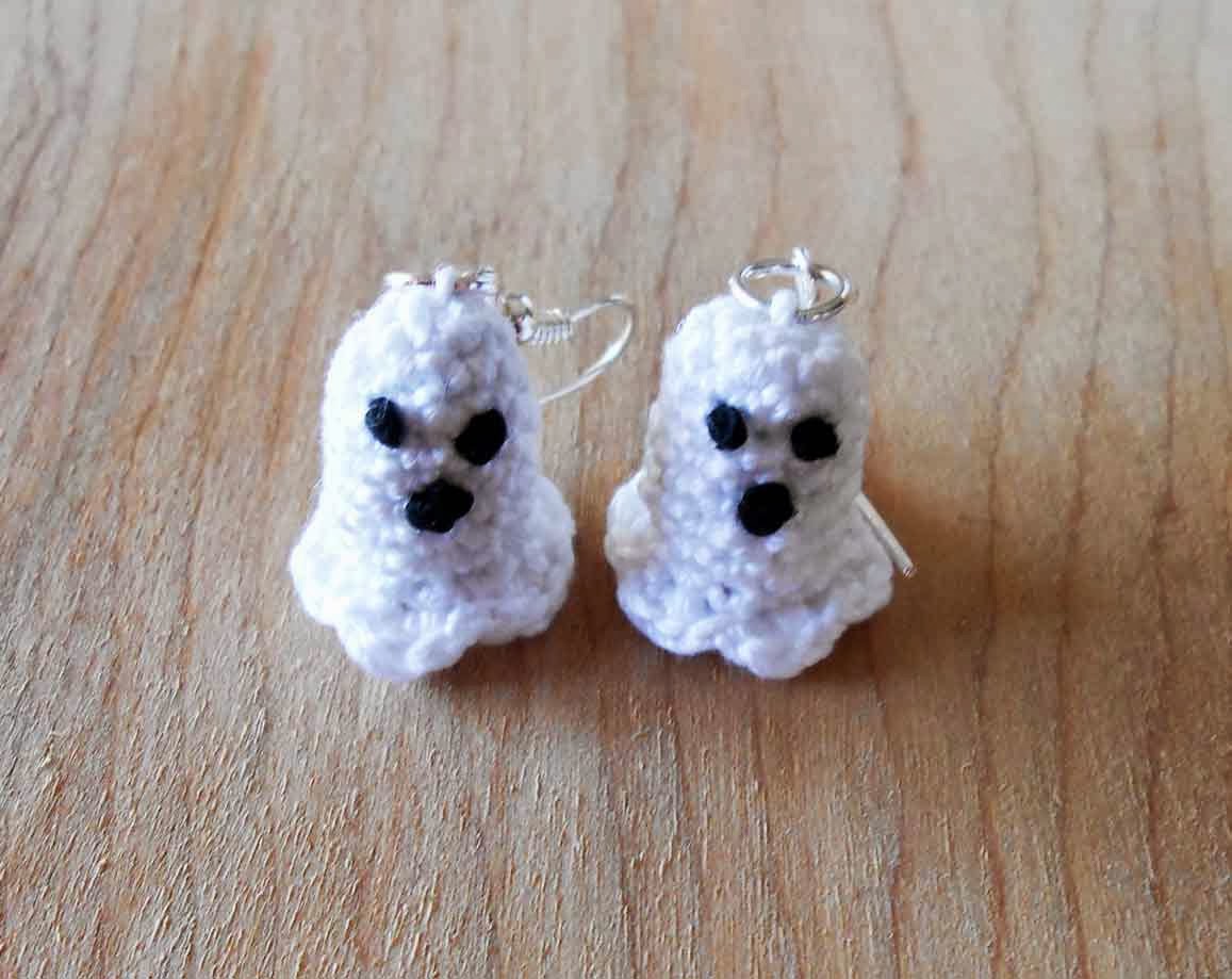Crochet Ghost Earrings