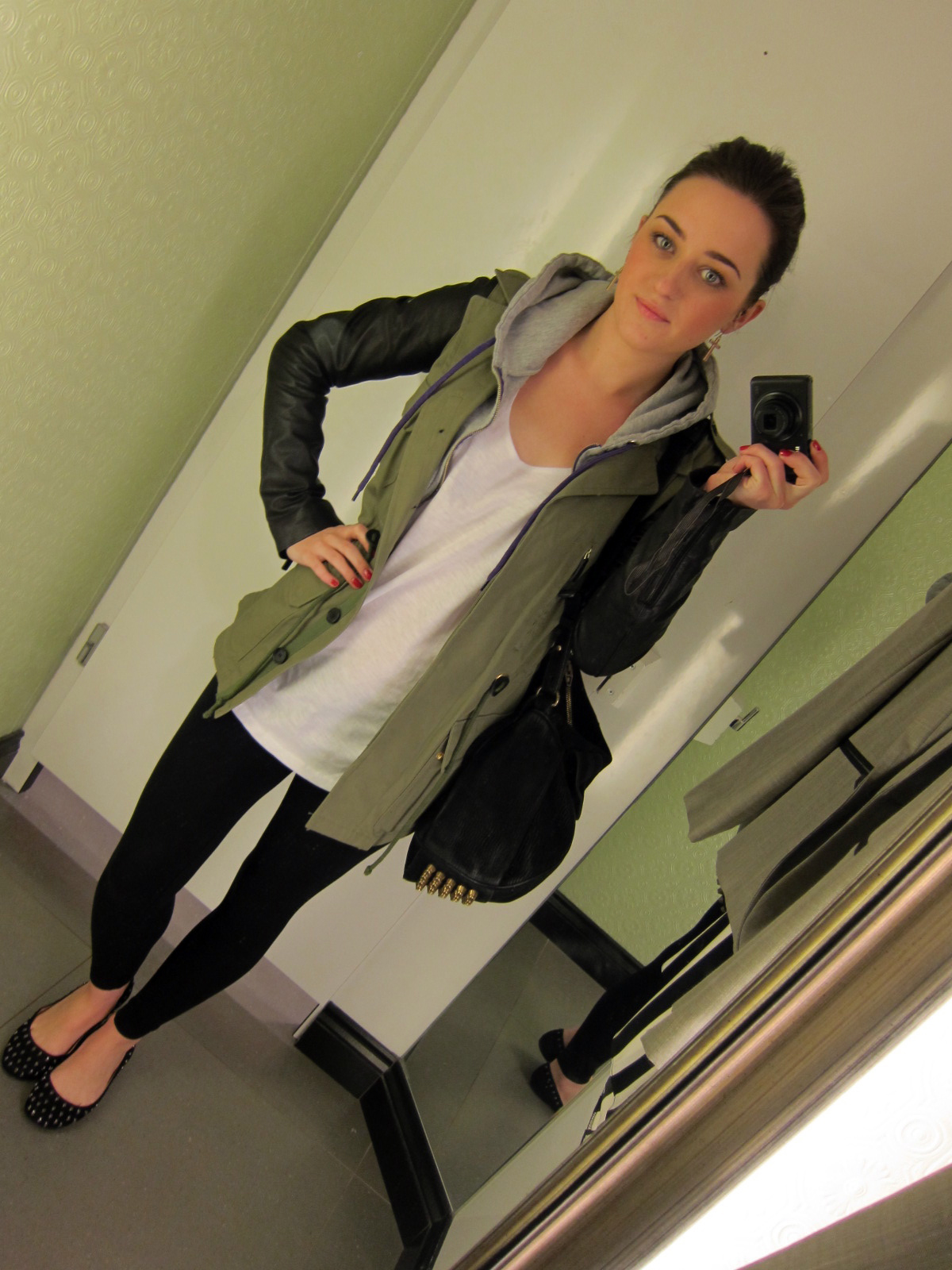Neeny's Wishlist * ! ! Khaki Jacket with Leather Sleeves!