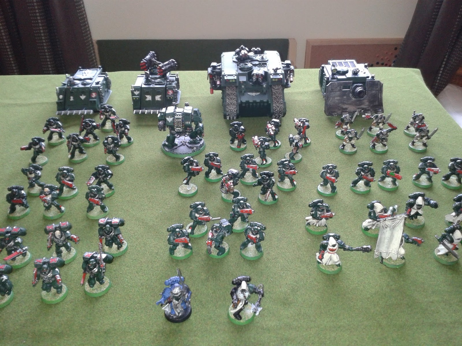St Andrews wargaming Dark Angels army Green wing