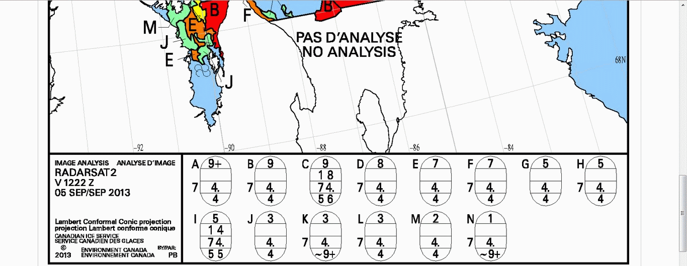northwest passage 2013 canada ice service no web quality canada ice charts