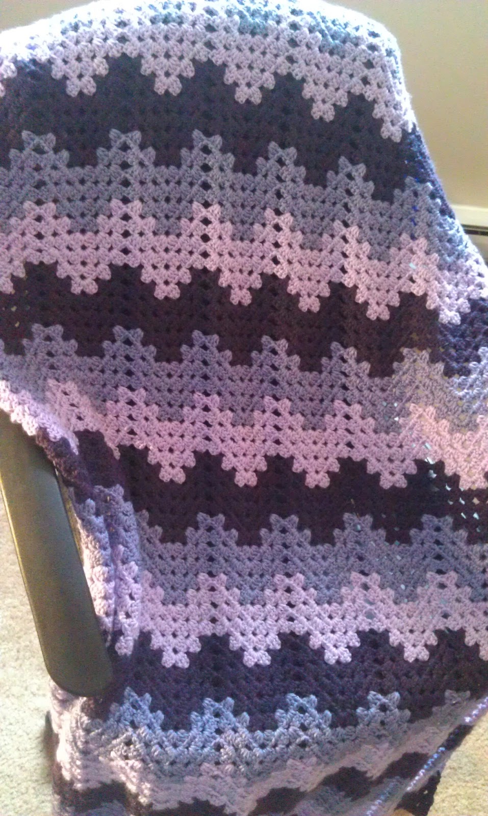 Granny Ripple Afghan Done!